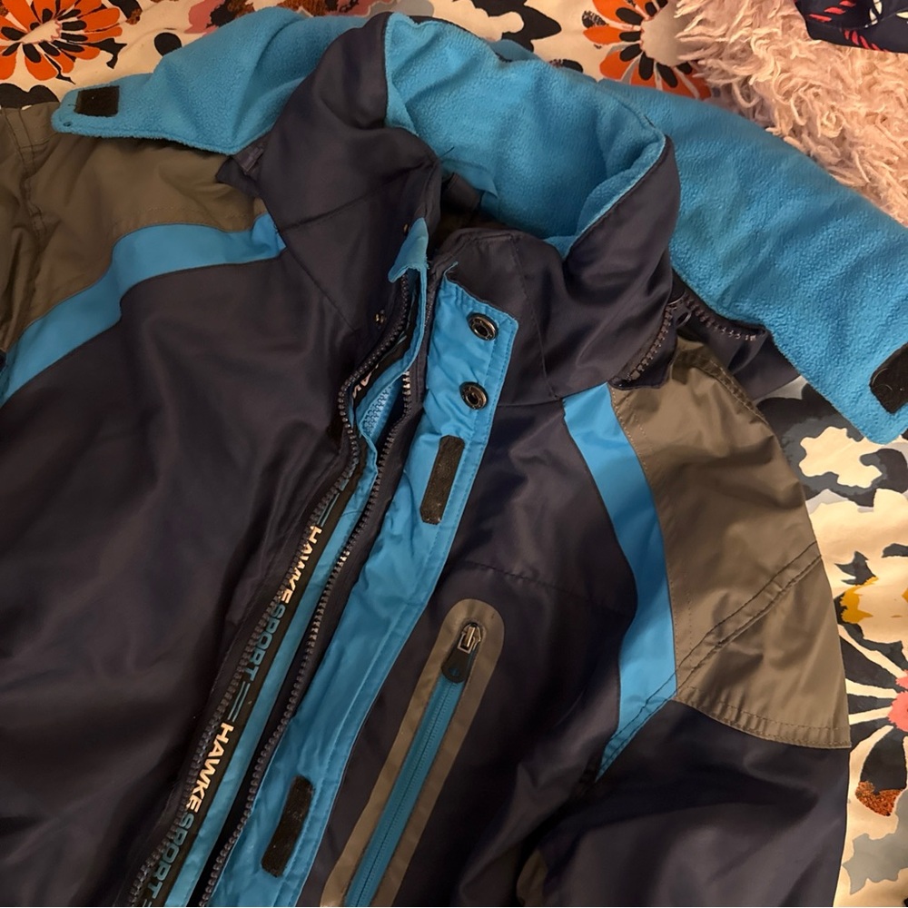 Hawke & Co Kids Two-Tone Blue Puffer Jacket